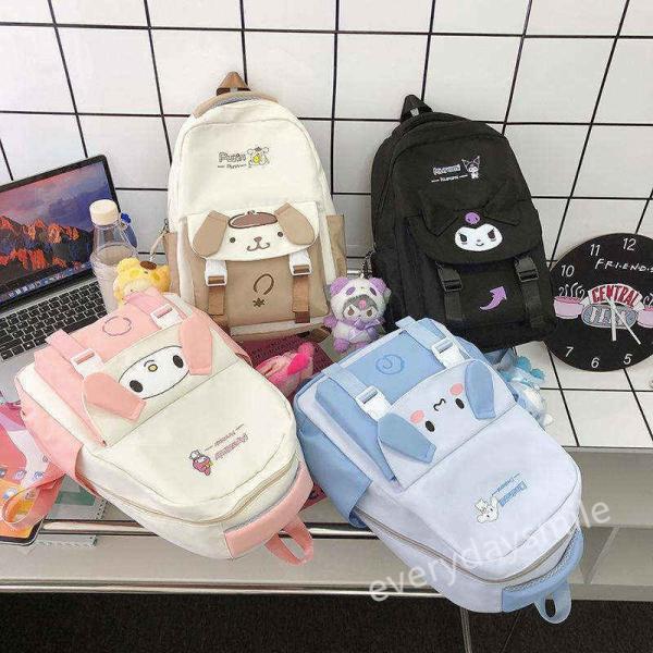 マイメロディ ポムポムプリン シナモロール リュック チャーム 小学生 子供 チャーム付き バックパ...
