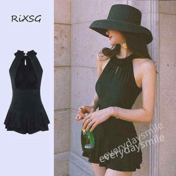 水着 レディース 体型カバー ワンピース水着 おしゃれ プール 旅行 海 水着レディース 黒 20代...