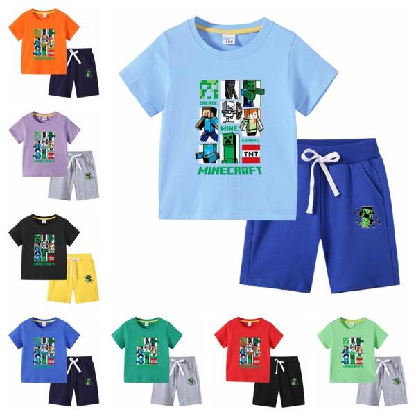 MINECRAFT マインクラフト 子供服 セットアップ キッズ 上下セット 2点セット コットン ...