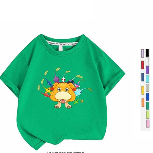 ピクミン Pikmin 子供服 半袖Tシャツ 通気性 肌着 柔らかい 100%綿 丸首 男の子 女の...