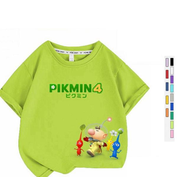 ピクミン Pikmin 子供服 半袖Tシャツ 通気性 肌着 柔らかい 100%綿 丸首 男の子 女の...