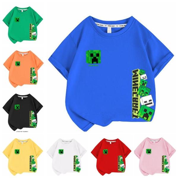 MINECRAFT マインクラフト 子供服 半袖Tシャツ 通気性 肌着 柔らかい 100%綿 丸首 ...