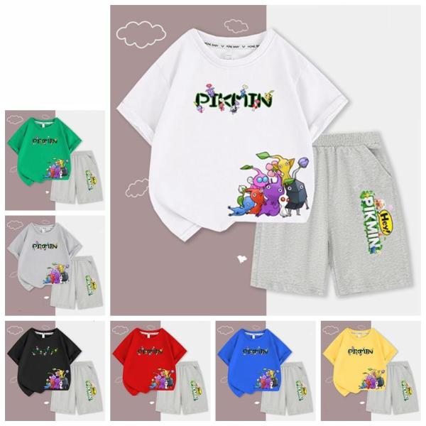 ピクミン Pikmin 子供服 セットアップ キッズ 上下セット 2点セット コットン 半袖Tシャツ...