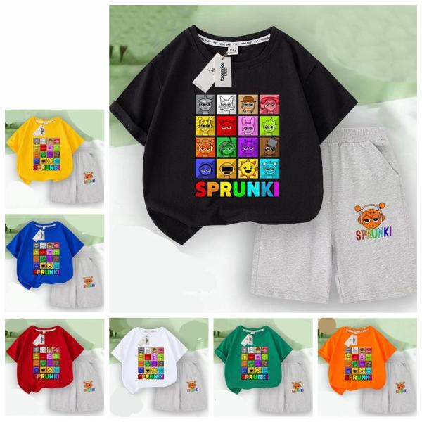 スプランキー sprunki 子供服 セットアップ キッズ 上下セット 2点セット コットン 半袖T...