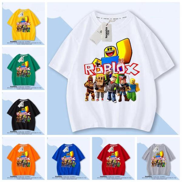 ROBLOX ロブロックス 子供服 半袖Tシャツ 通気性 肌着 柔らかい 100%綿 丸首 男の子 ...