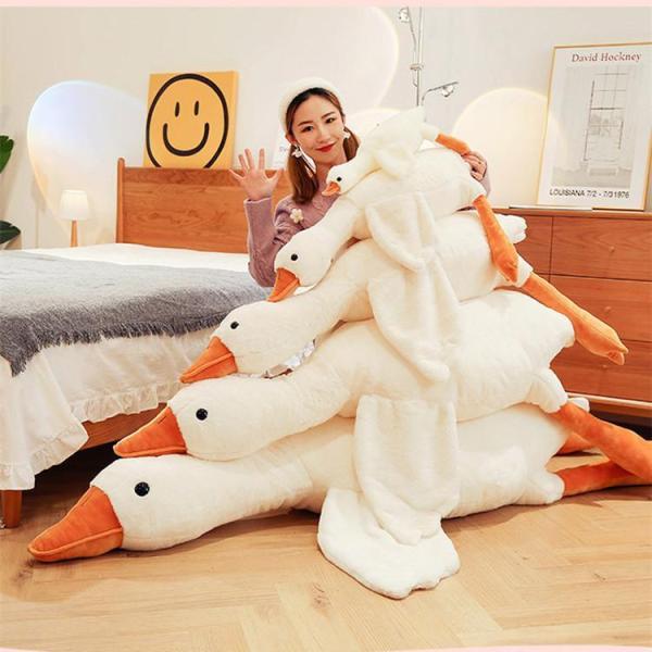 ぬいぐるみ 抱き枕 アヒル おもちゃアヒル 抱きまくら クッション 昼寝枕 動物 可愛い 女の子 子...