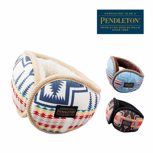 ペンドルトン コーディユロイ プリント イヤーマフ 耳当て   自社在庫品