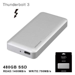 外付けSSD 480GB Thunderbolt TM3 ssd 480gb 高速転送 外付けハードディスク GH-SSDTB3A480 グリーンハウス