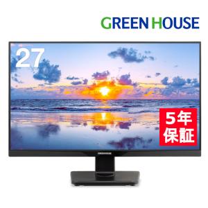 11/14-16全品 液晶ディスプレイ 27インチ フルHD VGA/HDCP対応 ブルーライトカット モニター ブラック GH-ELCW27C-BK グリーンハウス