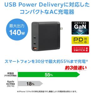 グリーンハウス AC充電器 高速充電 3ポート...の詳細画像2