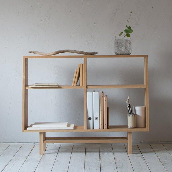Basic Book Case Wide | オーク/ウォルナット無垢材