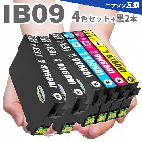 IB09 IB09CL4B ４色セット+黒２本 エプソン インク 互換インク IB09 IB09KB...