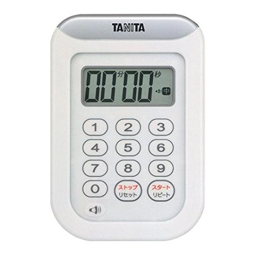 タニタ キッチン タイマー 防水 マグネット付き 100分 ホワイト TD-378 WH