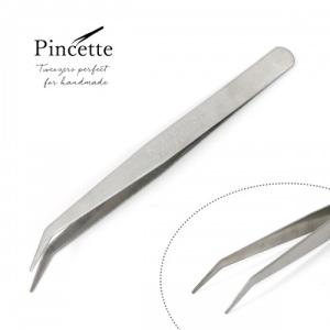 工具 ツィーザー カーブタイプC シルバー ツール 手芸 ピンセット 道具 スティック 業務用 レジン ネイル アクセサリー｜隠れ工房 GreenOcean