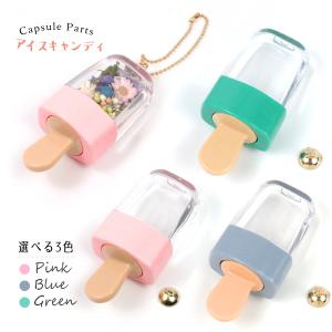 カプセルパーツ アイスクリーム ストロベリー ハーバリウム カシャカシャ アクリル プラスチック 土台 子供 玩具 クリアカプセル 手芸 ハーバリューム