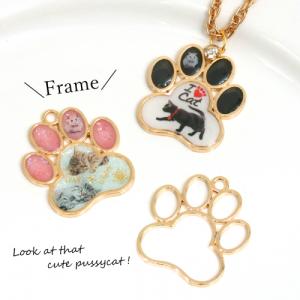 空枠 フレーム レジン枠 ねこ ネコ 猫 キャット cat 動物 animal 手芸