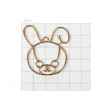空枠 ウサギのぬいぐるみ きれいめゴールド 動...の詳細画像4