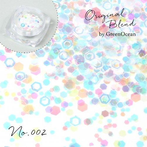 レジン 封入 GreenOceanオリジナルブレンド♪ No.002 レインボーヘキサゴン 限定封入...