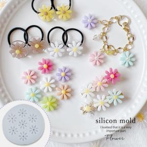 シリコン型・モールド 6種のフラワーカボション シリコンモールド