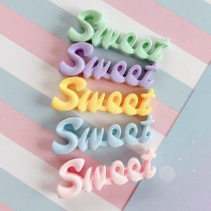 デコパーツ 英文字パーツ 5色セット swee...の詳細画像1