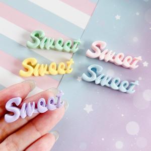 デコパーツ 英文字パーツ 5色セット swee...の詳細画像2