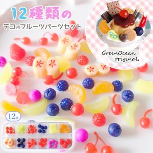 デコパーツ 12種類のデコ用フルーツパーツセット...の商品画像