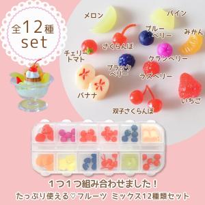 デコパーツ 12種類のデコ用フルーツパーツセッ...の詳細画像2