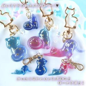 シリコン型・モールド ねこのシルエット シリコ...の詳細画像1