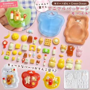 シリコン型・モールド カリーノぱんさん×GreenOcean フィルムで蓋するアニマルパッケージ風シェイカー シリコンモールド シャカシャカ レジン型 ミニチュア｜隠れ工房 GreenOcean