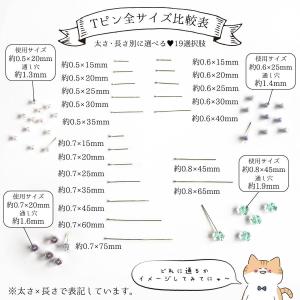 基本金具 変色しにくい♪ 全19サイズ Tピン...の詳細画像3