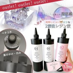 ★訳ありアウトレット 2液性レジン液 1.5kg前後 NEWアクアレジン1：2 GreenOcean エポキシ樹脂 二液性エポキシレジン液 クラフト 手芸 テーブル 約1500g前後