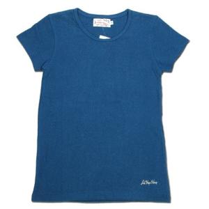 A HOPE HEMP アホープヘンプ JERSEY BASIC TEE / INDIGO ヘンプコットン レディース ショートスリーブ Tシャツ カットソー 半袖 無地｜greenplanet