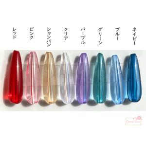 アクリル しずく クリアカラー ビーズ ロング...の詳細画像2