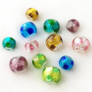 蓄光 ガラスビーズ ラウンド 8mm 10mm 全6色 2個 2209 beads1124｜greenrosenetshopyumi