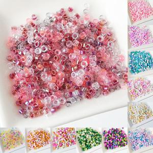 ガラスビーズ しずく 横穴 約6×4mm 20個 クリアカラー小さめ 雫