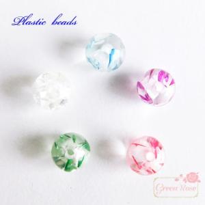 アクリルビーズ キラキラホロ入りビーズ8mm 20個 和風 アクリル ビーズ  2002  beads767｜greenrosenetshopyumi