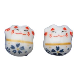 陶器製ビーズ 和風ねこ 4個 猫 和風 アクセサリー 手芸  2405 beads844wake 当日発送 訳あり 在庫整理｜greenrosenetshopyumi