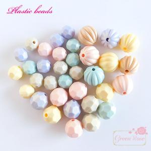 ゆめかわパステルカラービーズ 全3種類 ラウンドミックスカラー 100g  ゆめかわ パステルカラー  キッズ  2102 beads899｜greenrosenetshopyumi