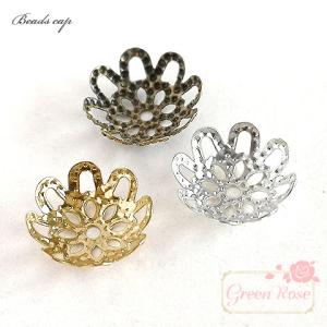 ビーズキャップ10mm 全3色 100個  花座   2006 CAP037｜greenrosenetshopyumi