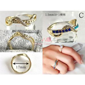 18kgp 真鍮製 芯立て付き 指輪 全10種...の詳細画像4