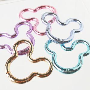 ネズミ カラフル カラビナ メタリックカラー 金具 全5色 2個 2312 kanagu665new｜greenrosenetshopyumi