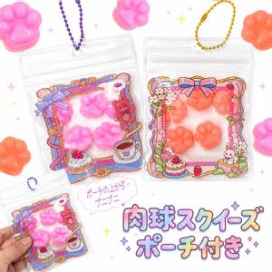 スクイーズ 肉球 プニプニ ぷにぷに やみつき ストレス解消 子供 キッズ 大人 ボールチェーン付き ポーチ入り 1個 squeeze-2 2608 2609
