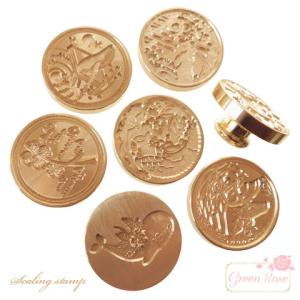 シーリングスタンプ 付け替え 30mm 1個 全6種 　メルヘン　鯨　クジラ　マーメイド　四つ葉　シカ　うさぎ