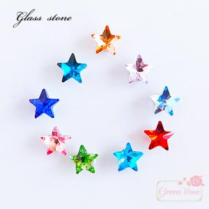 ガラスストーン スター 9色 18個   stone24｜greenrosenetshopyumi