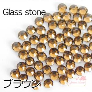 高級ガラス製ストーン SS16　ブラウン 約5g stone33-SS16br