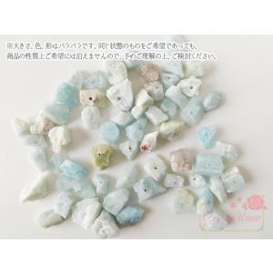 天然石ビーズ アクアマリンのラフロックビーズ ...の詳細画像1