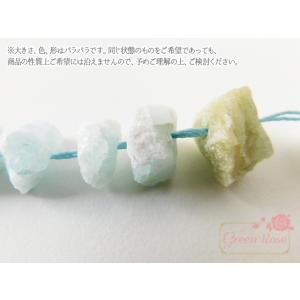 天然石ビーズ アクアマリンのラフロックビーズ ...の詳細画像2