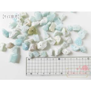 天然石ビーズ アクアマリンのラフロックビーズ ...の詳細画像3