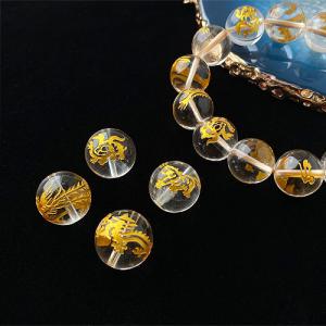 水晶 四神 ビーズ 粒売り 天然石 パワーストーン 青龍 朱雀 白虎 玄武