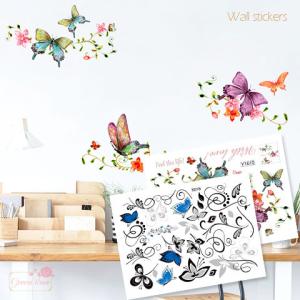当日発送ウォールステッカー 蝶々柄 1枚 全2種 2102 ws04【同梱不可】